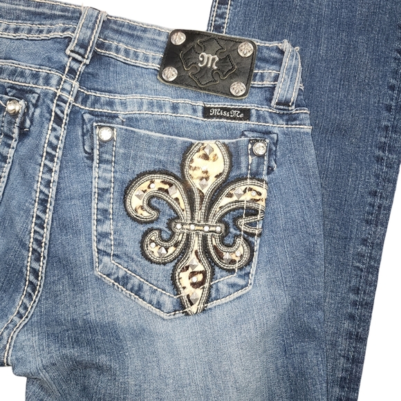 Miss Me Denim - Leopard Print MISS ME Boot Cut Jeans